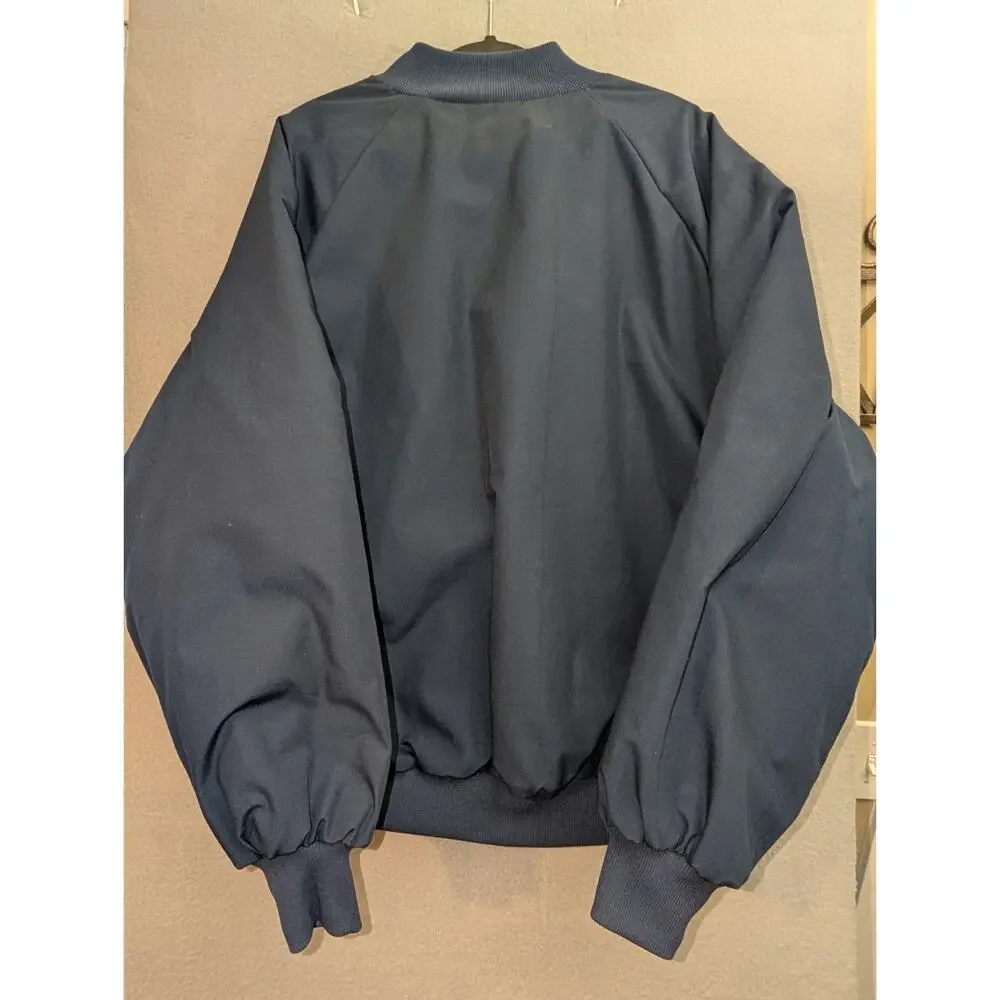 Vintage WestArk Jacket Mens XL Blue Canvas Bomber USA Workwear Telecommunication